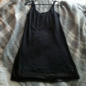 Express tank dress with sequin bottom